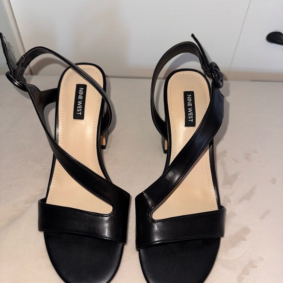 Nine West Black Strappy Heeled Sandals - Picture 2 of 3